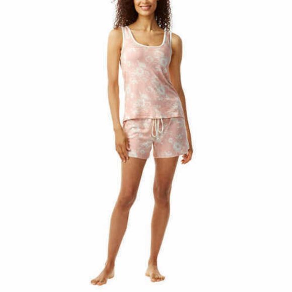 Lucky Brand Womens Pajamas Set 4 Piece Pink Floral - Picture 3 of 8
